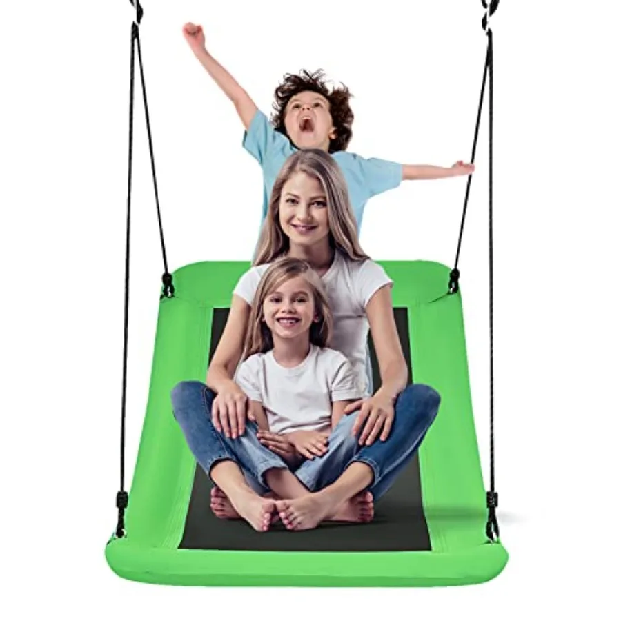 Indoor/Outdoor 60'' Platform Tree Swing for and Adults, Oxford Fabric, Green, 700 lbs Capacity with Adjustable Hanging Ropes, I
Indoor/Outdoor 60'' Platform Tree Swing for and Adults, Oxford Fabric, Green, 700 lbs Capacity with Adjustable Hanging Ropes, I