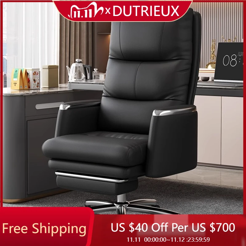 Leather boss modern chair wheels rotating headrest unusual high quality chair back Durable aesthetics nordic muebles furniture
Leather boss modern chair wheels rotating headrest unusual high quality chair back Durable aesthetics nordic muebles furniture