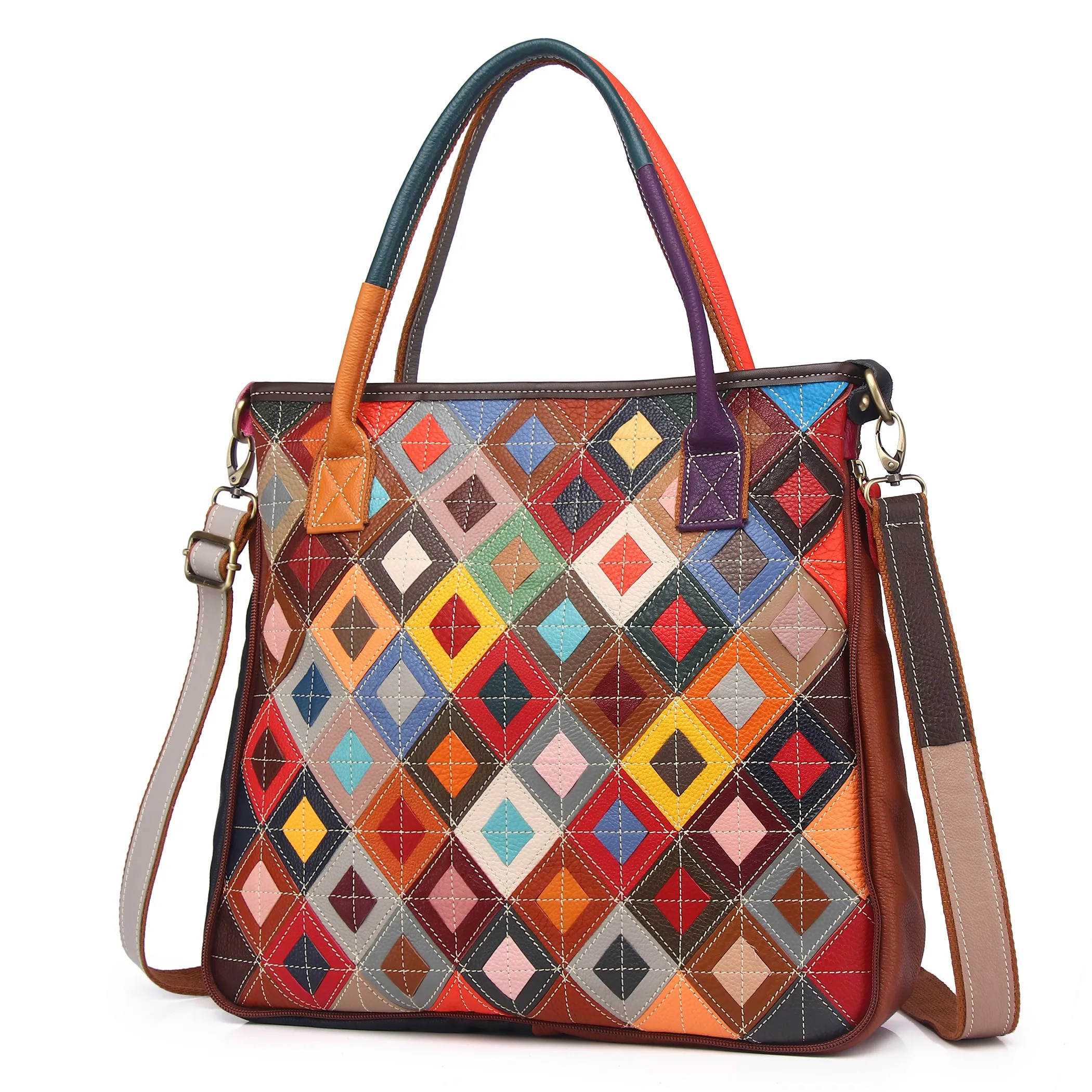 New Ethnic Style Leather Casual Commuter Women's Shoulder Bag Large Capacity Tote Crossbody Bag Soft Vertical Square Shape
New Ethnic Style Leather Casual Commuter Women's Shoulder Bag Large Capacity Tote Crossbody Bag Soft Vertical Square Shape
