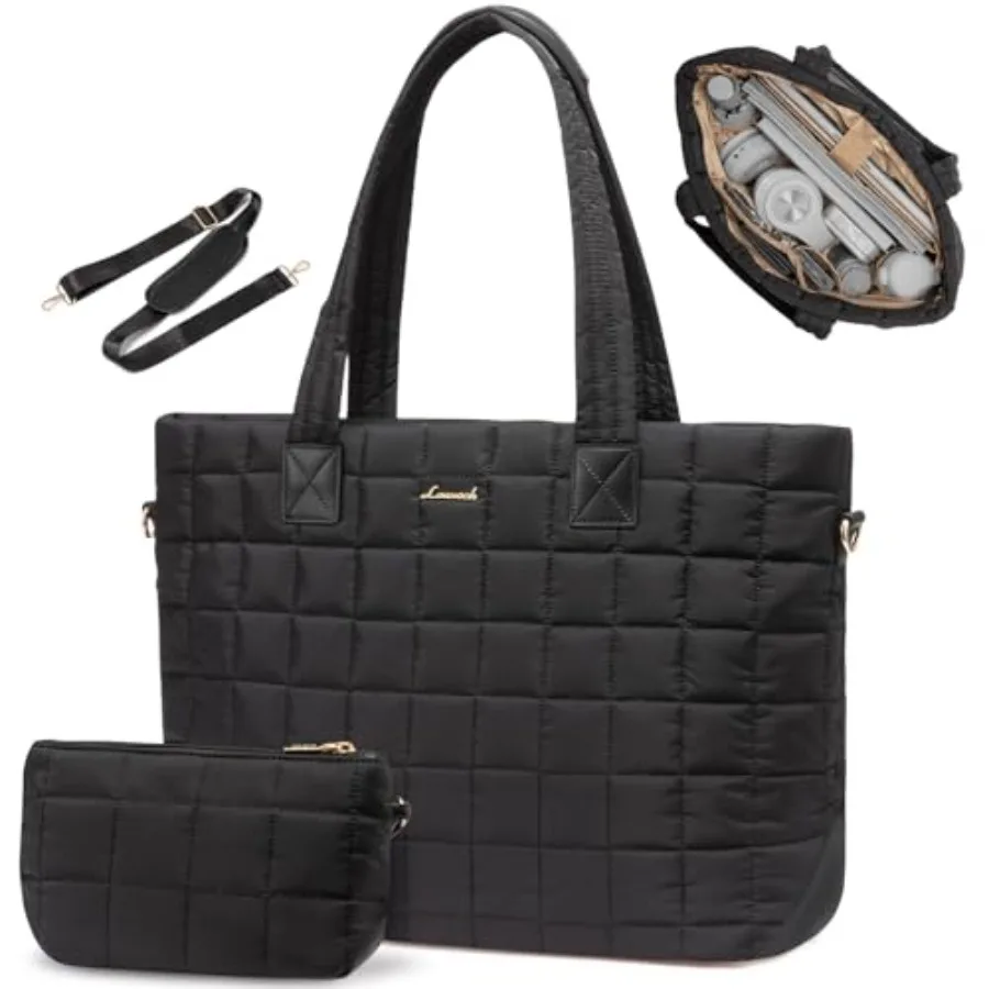 Laptop Tote Bag for Women, Large Puffer Work Computer Tote Bags for Teacher Nurse, Quilted Women's Purse Tote Shoulder Handbags
Laptop Tote Bag for Women, Large Puffer Work Computer Tote Bags for Teacher Nurse, Quilted Women's Purse Tote Shoulder Handbags