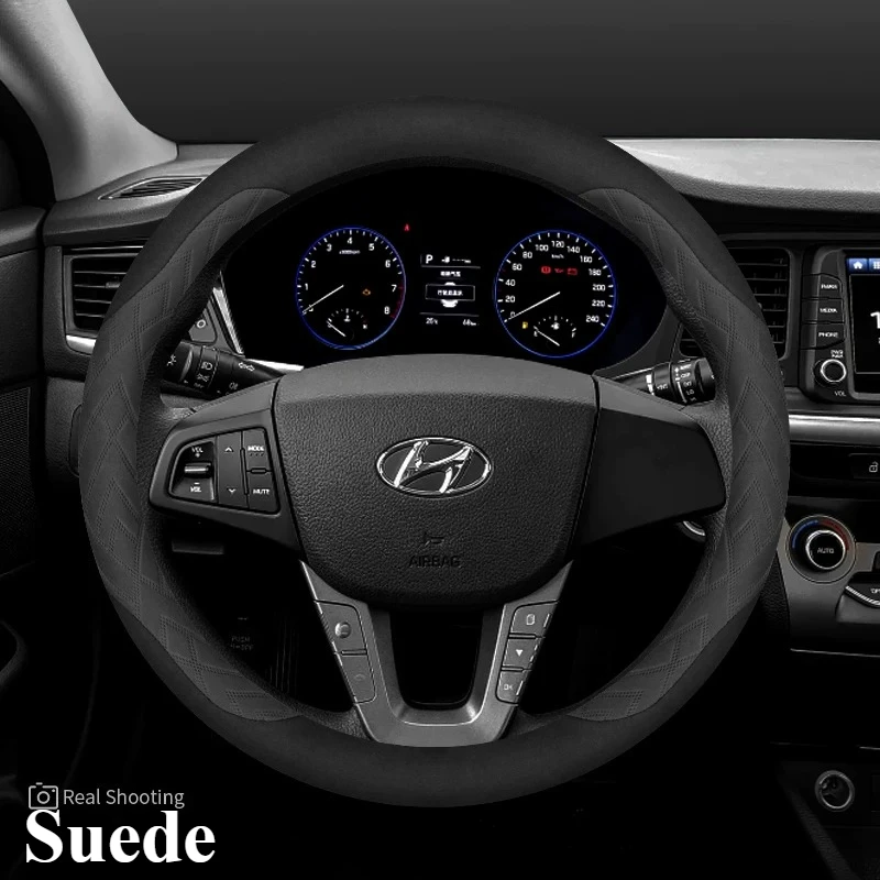 Leather Steering Wheel Cover for Hyundai Tucson Nx4 Kona Santa Fe Elantra Accent Creta I20 2012 - 2026 Non Slip Car Accessories
Leather Steering Wheel Cover for Hyundai Tucson Nx4 Kona Santa Fe Elantra Accent Creta I20 2012 - 2026 Non Slip Car Accessories