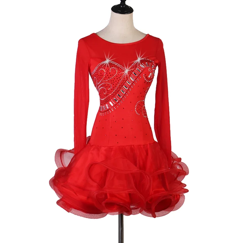Custom made Latin Dance Dress Women Girls Rumba Cha-cha Skirt Ballroom Competition Costume Clothing Diamond red Dance Dress
Custom made Latin Dance Dress Women Girls Rumba Cha-cha Skirt Ballroom Competition Costume Clothing Diamond red Dance Dress