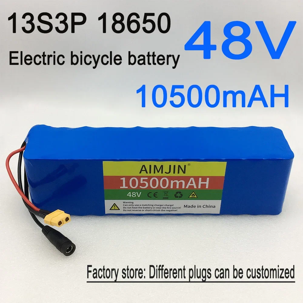 48V 10.5Ah/10500mAh 1000W 13S3P 18650 lithium-ion battery pack 10500mAh suitable for 54.6V with BMS+charger
48V 10.5Ah/10500mAh 1000W 13S3P 18650 lithium-ion battery pack 10500mAh suitable for 54.6V with BMS+charger