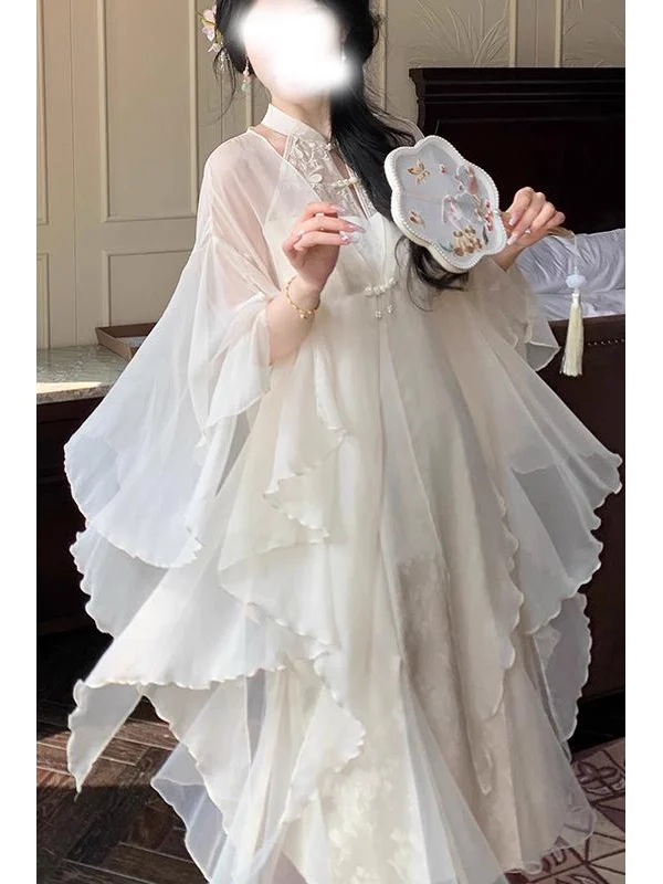 Elegant Chinese Style Sun Protection Clothing Summer New Arrival Lace Trimmed Chiffon Outerwear Shawl Thin Veil Cover up Coat
Elegant Chinese Style Sun Protection Clothing Summer New Arrival Lace Trimmed Chiffon Outerwear Shawl Thin Veil Cover up Coat