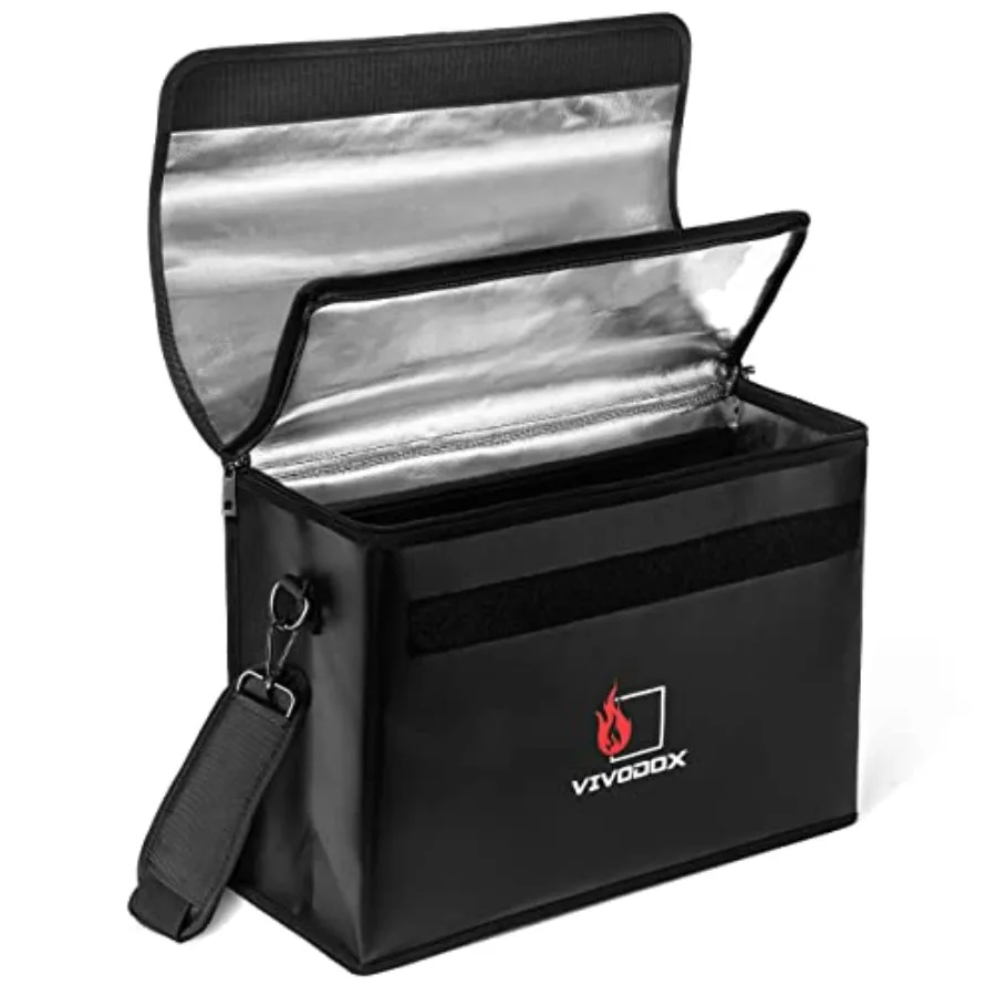 Fireproof Document Bag - Large 17" x 12" x 6" Fireproof Waterproof Storage for Binders Legal Size Documents and Valuables Heavy
Fireproof Document Bag - Large 17" x 12" x 6" Fireproof Waterproof Storage for Binders Legal Size Documents and Valuables Heavy