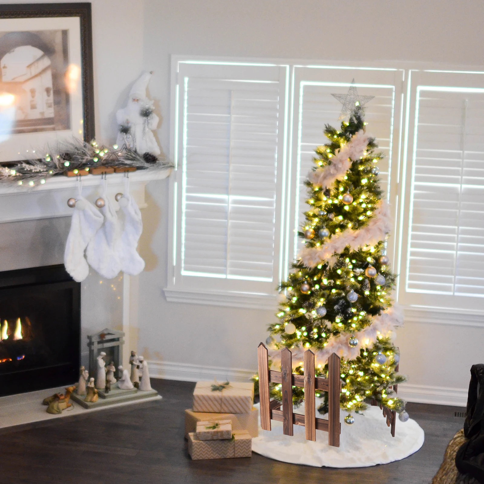 Wooden Christmas Tree Decoration Eco Friendly Picket Fence Outdoor naments Miniature Fence Xmas Holiday Displays Brown
Wooden Christmas Tree Decoration Eco Friendly Picket Fence Outdoor naments Miniature Fence Xmas Holiday Displays Brown