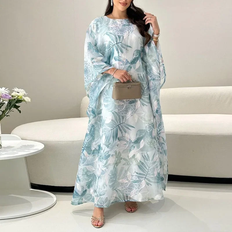 Elegant Holiday Long Dress New Spring Flower Printed Loose Robe Dress Fashion Women's O Neck Batwing Sleeve Party Dress Vestidos
Elegant Holiday Long Dress New Spring Flower Printed Loose Robe Dress Fashion Women's O Neck Batwing Sleeve Party Dress Vestidos
