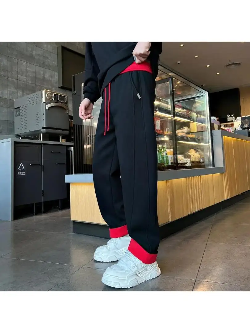 Men's Winter Thiened Fce Lined Straight Leg Casual Pants Couple New Year Sle Slimming Long Trousers Casual Loose Fit
Men's Winter Thiened Fce Lined Straight Leg Casual Pants Couple New Year Sle Slimming Long Trousers Casual Loose Fit
