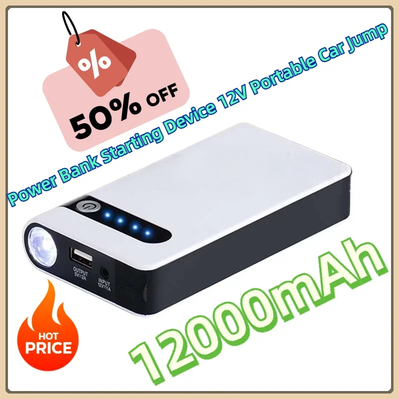 Booster Charger Car Emergency Booster 12000mAh Power Bank Starting Device 12V Portable Car Jump Starter 800A Auto Battery
Booster Charger Car Emergency Booster 12000mAh Power Bank Starting Device 12V Portable Car Jump Starter 800A Auto Battery