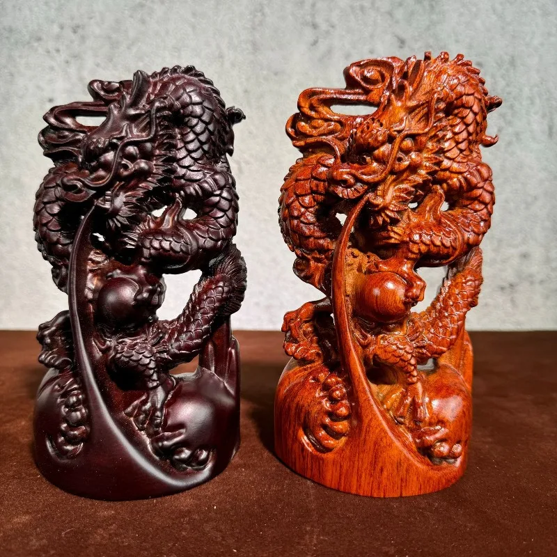Solid wood carved dragon ornaments, wooden wooden dragon home and office decorations, feng shui ornaments
Solid wood carved dragon ornaments, wooden wooden dragon home and office decorations, feng shui ornaments