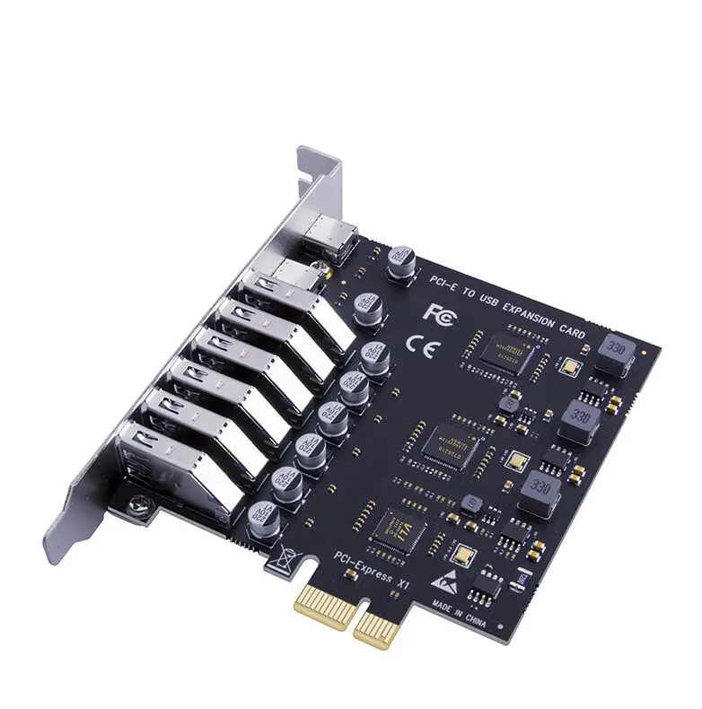 Desktop USB3.2 expansion card 8-port adapter pci-e to usb3.2 Type C Front 19p port
Desktop USB3.2 expansion card 8-port adapter pci-e to usb3.2 Type C Front 19p port