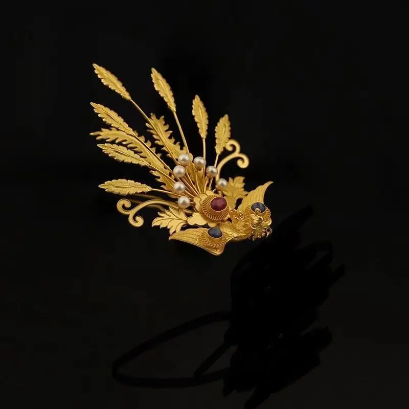 Handmade Filigreth Inlaid Treasure Step Distracted Phoenix Hairpin Hanfu Ancient Clothing Accessories
Handmade Filigreth Inlaid Treasure Step Distracted Phoenix Hairpin Hanfu Ancient Clothing Accessories