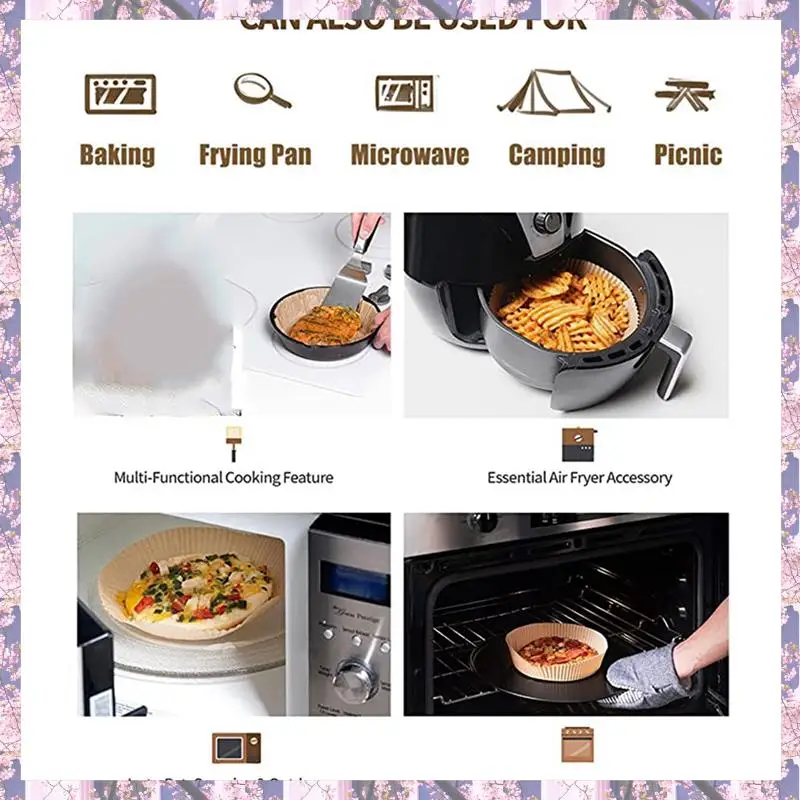 200Pcs Air Fryer Parchment Paper Liners Non-Stick Disposable Liners Basket Unperforated Round Parchment Paper(Brown)
200Pcs Air Fryer Parchment Paper Liners Non-Stick Disposable Liners Basket Unperforated Round Parchment Paper(Brown)