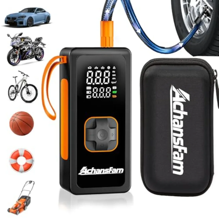 P9 Tire Inflator Portable Air Compressor Dual Power 150PSI Cordless Air Pump for Car Tires Digital Gauge and Auto Stop Small Ai
P9 Tire Inflator Portable Air Compressor Dual Power 150PSI Cordless Air Pump for Car Tires Digital Gauge and Auto Stop Small Ai