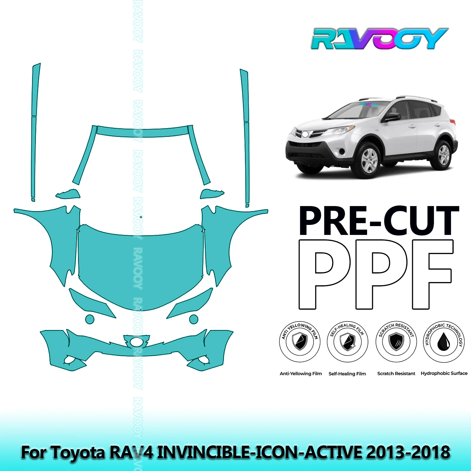 8.5Mil Precut Paint Protection Film PPF Clear Bra Front Kit+Rockers For Toyota RAV4 INVINCIBLE-ICON-ACTIVE 2013-2018
8.5Mil Precut Paint Protection Film PPF Clear Bra Front Kit+Rockers For Toyota RAV4 INVINCIBLE-ICON-ACTIVE 2013-2018