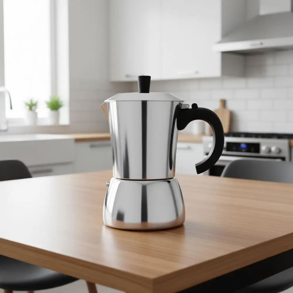 3 Cup Stovetop Espresso Maker - 100% Stainless Steel Italian and Cuban Mocha Coffee Maker
3 Cup Stovetop Espresso Maker - 100% Stainless Steel Italian and Cuban Mocha Coffee Maker