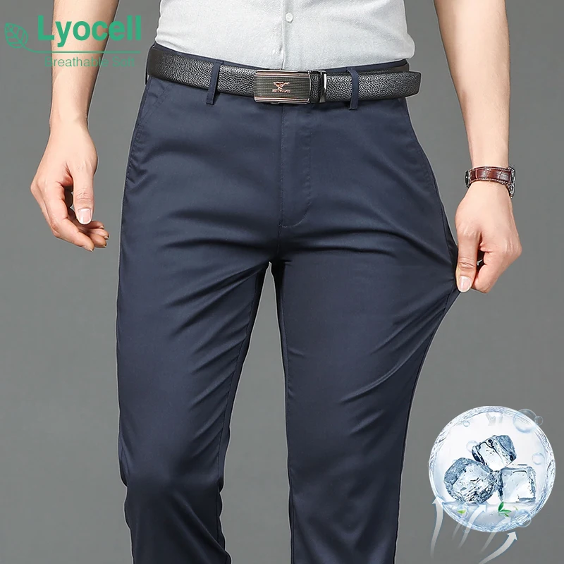 Modal Lyocell Fabric Casual Pants Men's Summer Thin Straight Business Suit Trousers Soft Breathable Comfortable Male Clothes
Modal Lyocell Fabric Casual Pants Men's Summer Thin Straight Business Suit Trousers Soft Breathable Comfortable Male Clothes