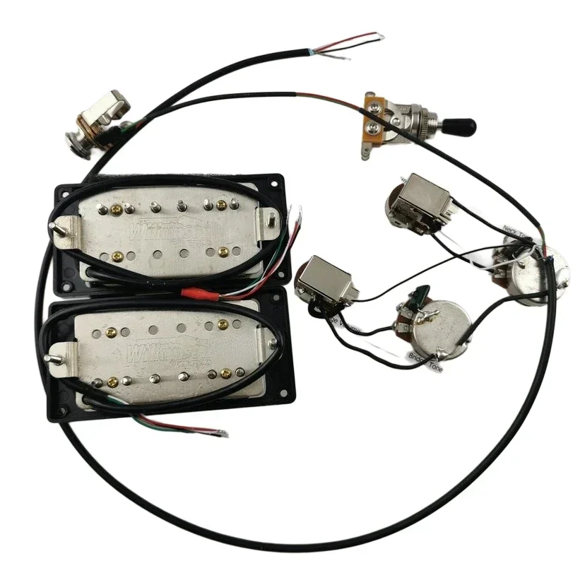 Двукосниматель с двойной катушкой Wilkinson Ainico5 Humbucker Звукосниматели для электрогитары 4C с двухтактным переключателем Жгут проводов Гитарный звукосниматель
Двукосниматель с двойной катушкой Wilkinson Ainico5 Humbucker Звукосниматели для электрогитары 4C с двухтактным переключателем Жгут проводов Гитарный звукосниматель