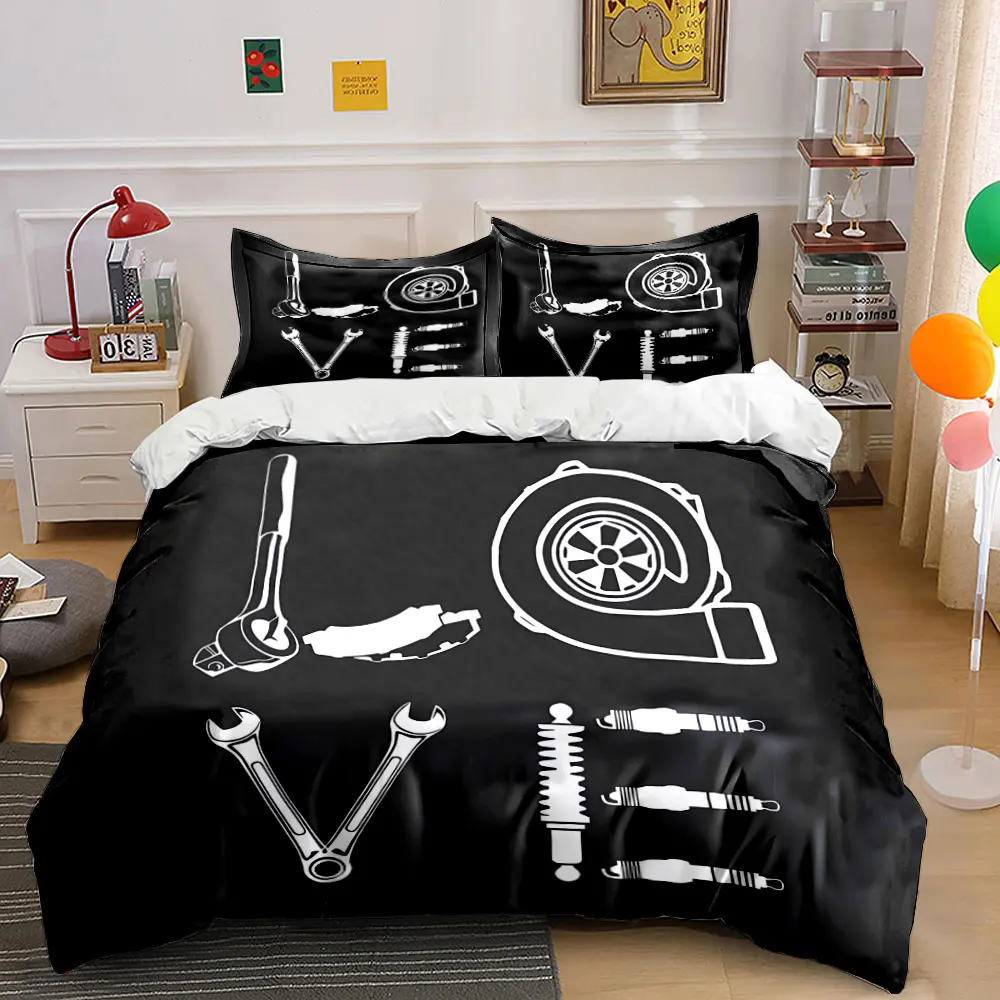 "Automotive Tools Stickers Set" Bedding Set with 1 Duvet Cover 2 Pillowcases Single Double King Queen, Gift
"Automotive Tools Stickers Set" Bedding Set with 1 Duvet Cover 2 Pillowcases Single Double King Queen, Gift