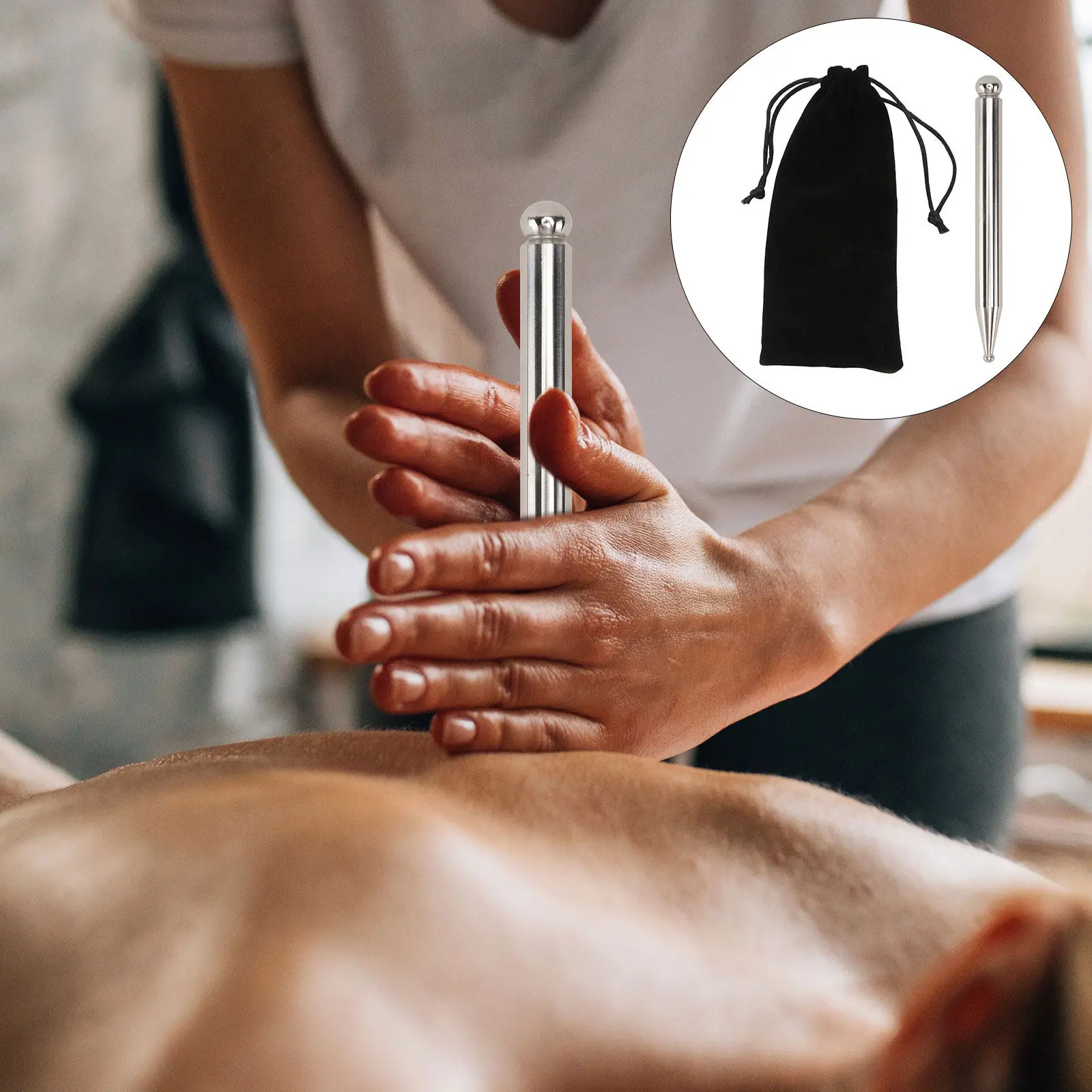 Ручной массажер для стоп из нержавеющей стали, акупунктурная ручка, массажная палочка для глубокого массажа тканей, инструмент для точечного воздействия на мышцы с большой и малой головкой
Ручной массажер для стоп из нержавеющей стали, акупунктурная ручка, массажная палочка для глубокого массажа тканей, инструмент для точечного воздействия на мышцы с большой и малой головкой