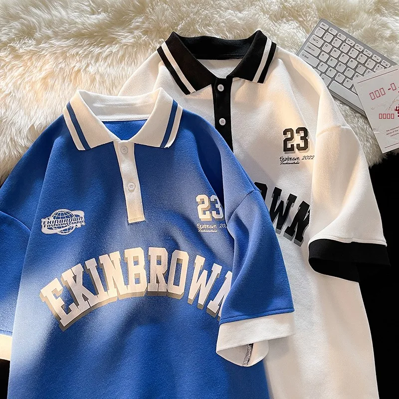 Lightweight ort Sve irt Men's Summer Thin Faion Brand 320g Heavyweight T-irt American Retro Collar PLol irt
Lightweight ort Sve irt Men's Summer Thin Faion Brand 320g Heavyweight T-irt American Retro Collar PLol irt