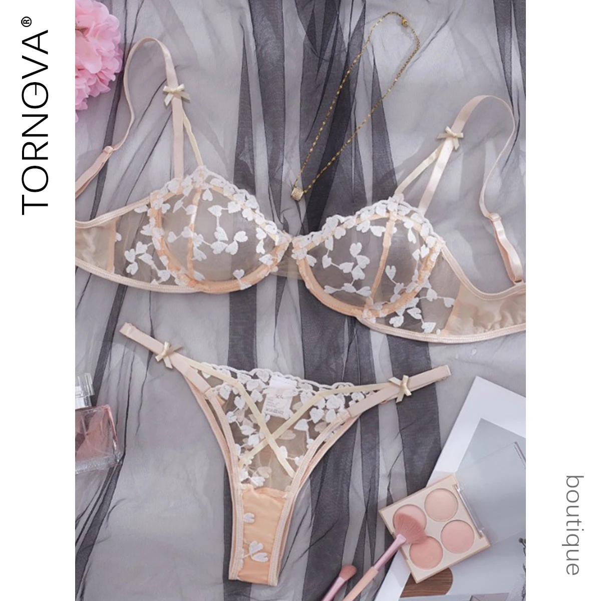 Tornova сетчатое нижнее белье, трусики с вышивкой Love, стальное кольцо, сборка вместе, тонкий комплект с открытой спиной, милый женский интимный комплект нижнего белья
Tornova сетчатое нижнее белье, трусики с вышивкой Love, стальное кольцо, сборка вместе, тонкий комплект с открытой спиной, милый женский интимный комплект нижнего белья