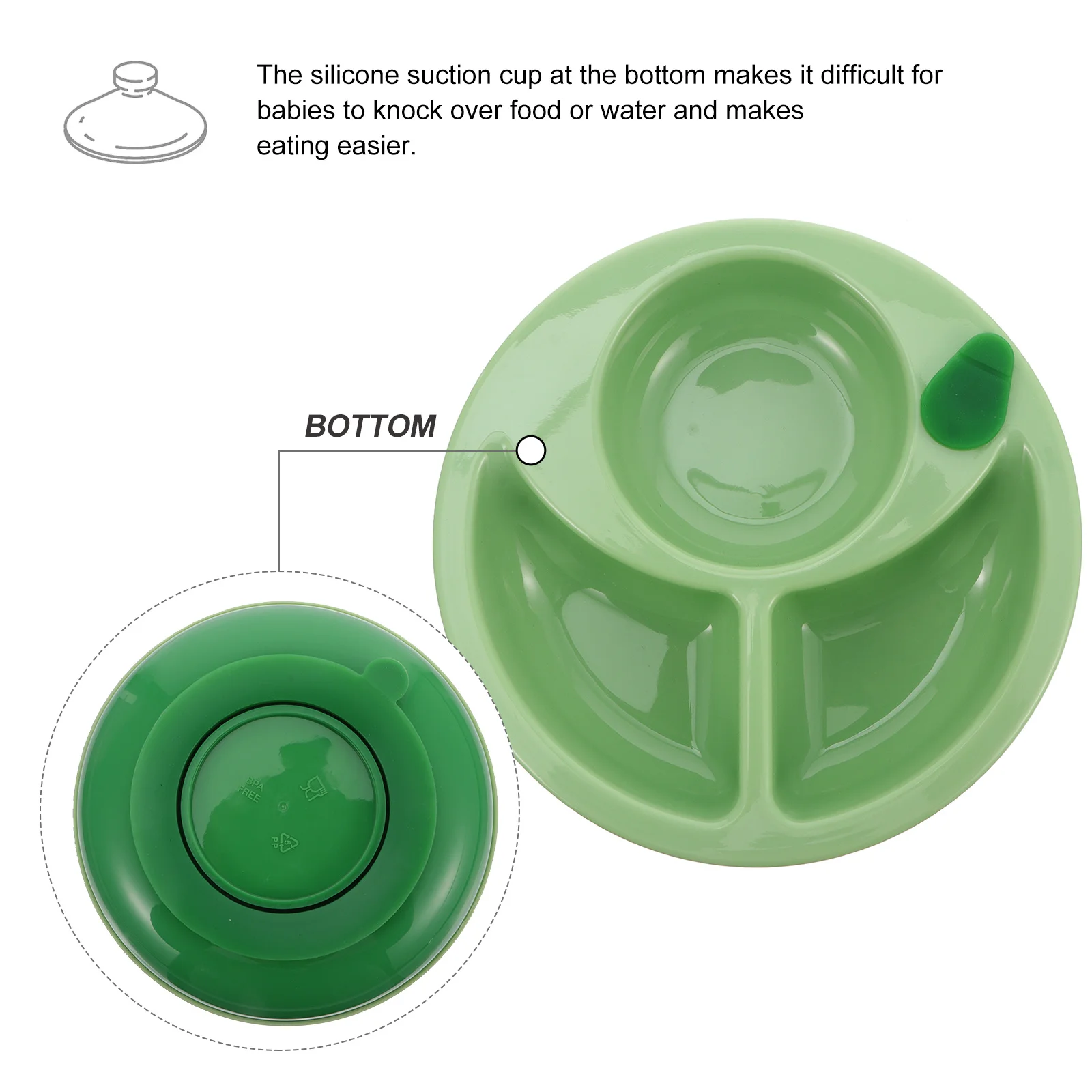 1pc Anti-Fall Suction Bowl Baby Silicone Feeding Plate Divided Compartments Insulation Food Tray For Infant Toddler Bpa-Free
1pc Anti-Fall Suction Bowl Baby Silicone Feeding Plate Divided Compartments Insulation Food Tray For Infant Toddler Bpa-Free