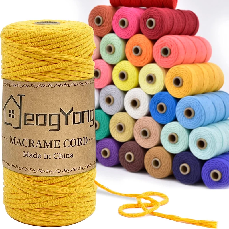 110Yards 100% Cotton 3mm Colorful Handmade Boho Decor Cord Rope Thread Twisted Macrame String DIY Home Wedding Decoration Supply
110Yards 100% Cotton 3mm Colorful Handmade Boho Decor Cord Rope Thread Twisted Macrame String DIY Home Wedding Decoration Supply