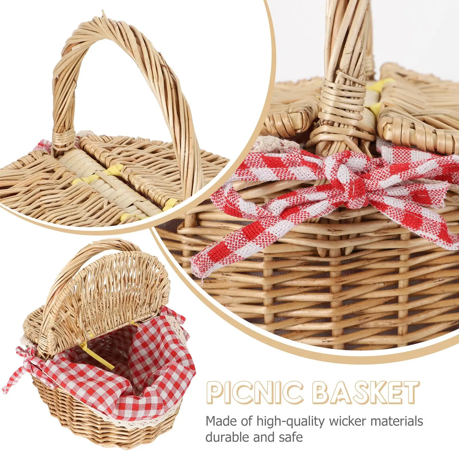 Rattan Storage Basket Woven Picnic Home Decor 26x18x15cm Red Checkered Lightweight Durable Vegetable Bread Fruit Storage
Rattan Storage Basket Woven Picnic Home Decor 26x18x15cm Red Checkered Lightweight Durable Vegetable Bread Fruit Storage