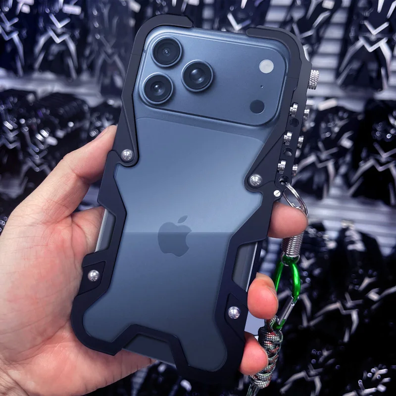 Luxury Armor Metal Aluminum Phone Bumper For Iphone 17 16 15 14 13 12 Pro Max Plus Cover Mechanical Purely Handmade Skull Case
Luxury Armor Metal Aluminum Phone Bumper For Iphone 17 16 15 14 13 12 Pro Max Plus Cover Mechanical Purely Handmade Skull Case