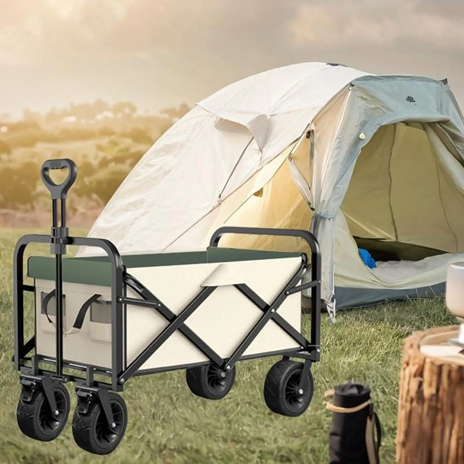 Folding Wagon Portable Heavy Duty Grocery Wagon for Sports Shopping Garden
Folding Wagon Portable Heavy Duty Grocery Wagon for Sports Shopping Garden