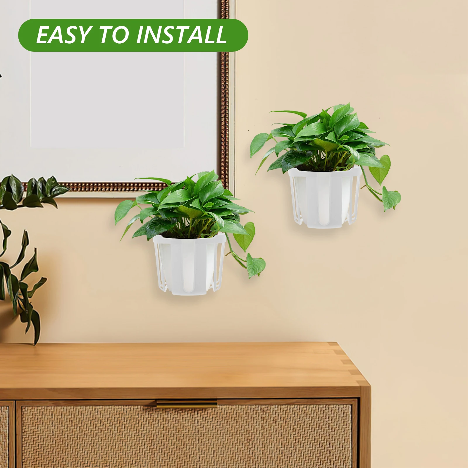 4pcs Wall Hanging Planters Rustic Plastic Pot Wall Mounted Basket For Garden Balcony Outdoor Hanging Container Hooks Orchid
4pcs Wall Hanging Planters Rustic Plastic Pot Wall Mounted Basket For Garden Balcony Outdoor Hanging Container Hooks Orchid