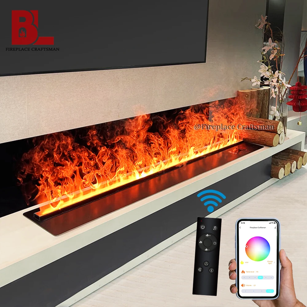 Custom APP Control Ultra-fine 3D LED Cold-flame Steam Decorative Smart Built-in Electric Fireplace Insert Water Vapor Firep
Custom APP Control Ultra-fine 3D LED Cold-flame Steam Decorative Smart Built-in Electric Fireplace Insert Water Vapor Firep