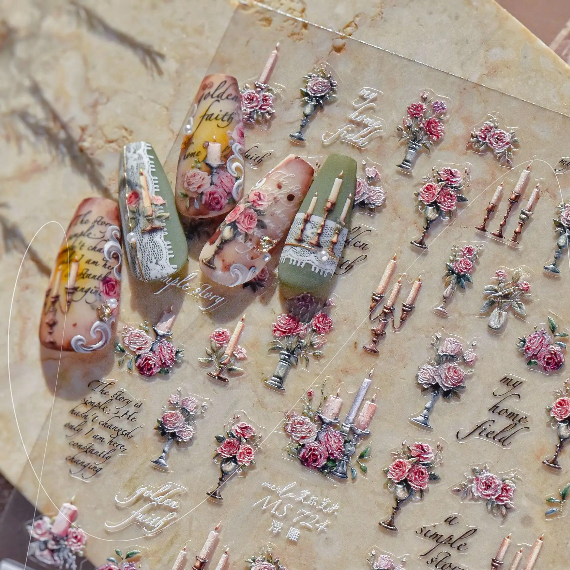 1Pcs Exqusitive Rose Nail Art Sticker 5D Embosse Rose Candle Self Adhesive Sticker For Nails DIY Decoration Nail Decals Stickes
1Pcs Exqusitive Rose Nail Art Sticker 5D Embosse Rose Candle Self Adhesive Sticker For Nails DIY Decoration Nail Decals Stickes