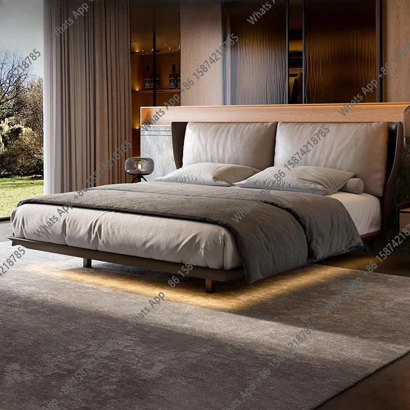 Italian minimalist suspension bed leather soft bag double master bedroom marriage bed high-end atmospheric leather bed
Italian minimalist suspension bed leather soft bag double master bedroom marriage bed high-end atmospheric leather bed