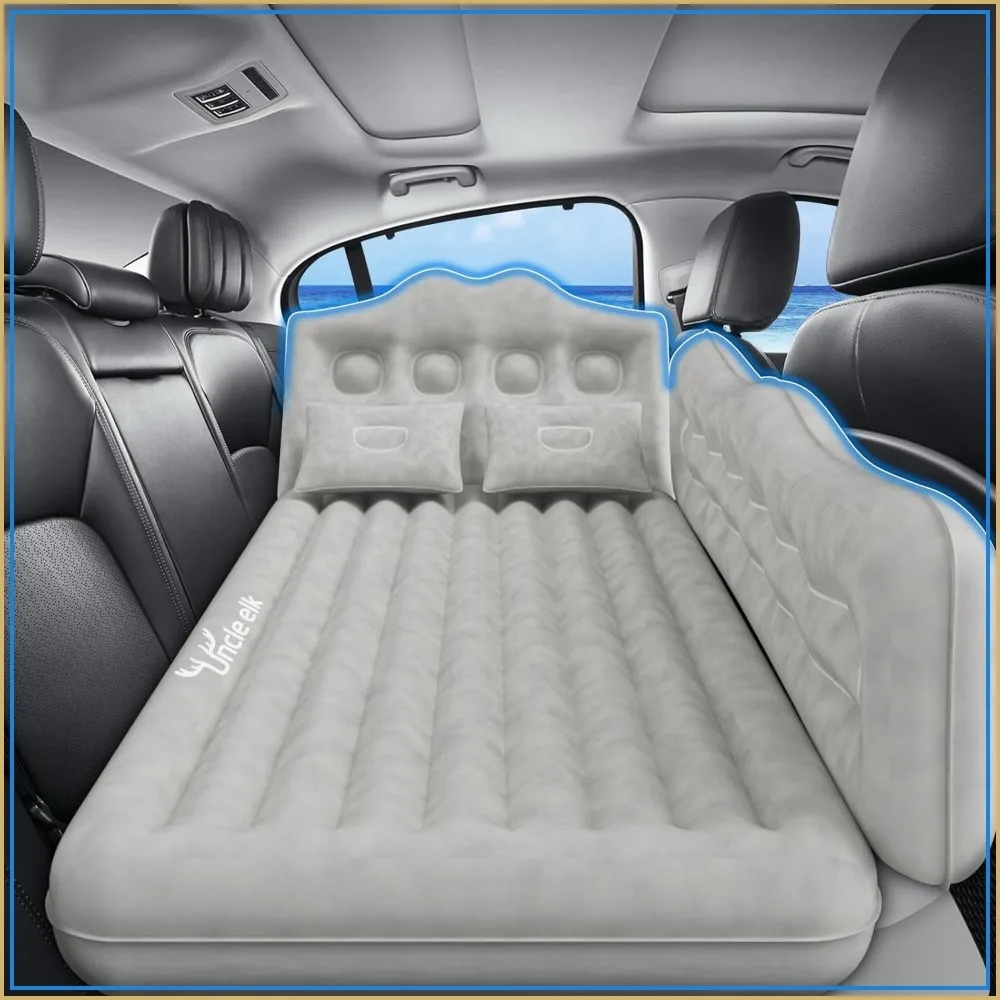 Car Air Mattress Bed - Inflatable Back Seat Mattress with Upgraded Wear-Resistant Bottom, Thick Camping Sleeping Pad with 2 Pillows & Pump, Fits Sedan/Truck/SUV
Car Air Mattress Bed - Inflatable Back Seat Mattress with Upgraded Wear-Resistant Bottom, Thick Camping Sleeping Pad with 2 Pillows & Pump, Fits Sedan/Truck/SUV