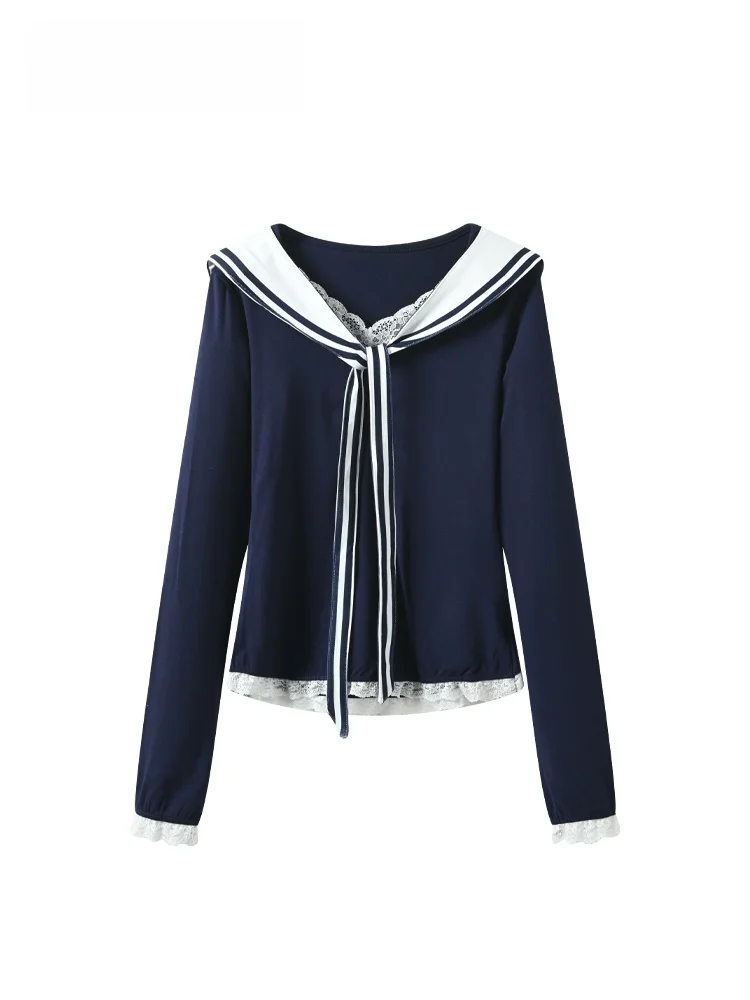 Loose Long Sve Knitted Sweater Women's plus Size Navy Collar Spring Faionable Versatile plus Size Sister Casual Sle Top
Loose Long Sve Knitted Sweater Women's plus Size Navy Collar Spring Faionable Versatile plus Size Sister Casual Sle Top