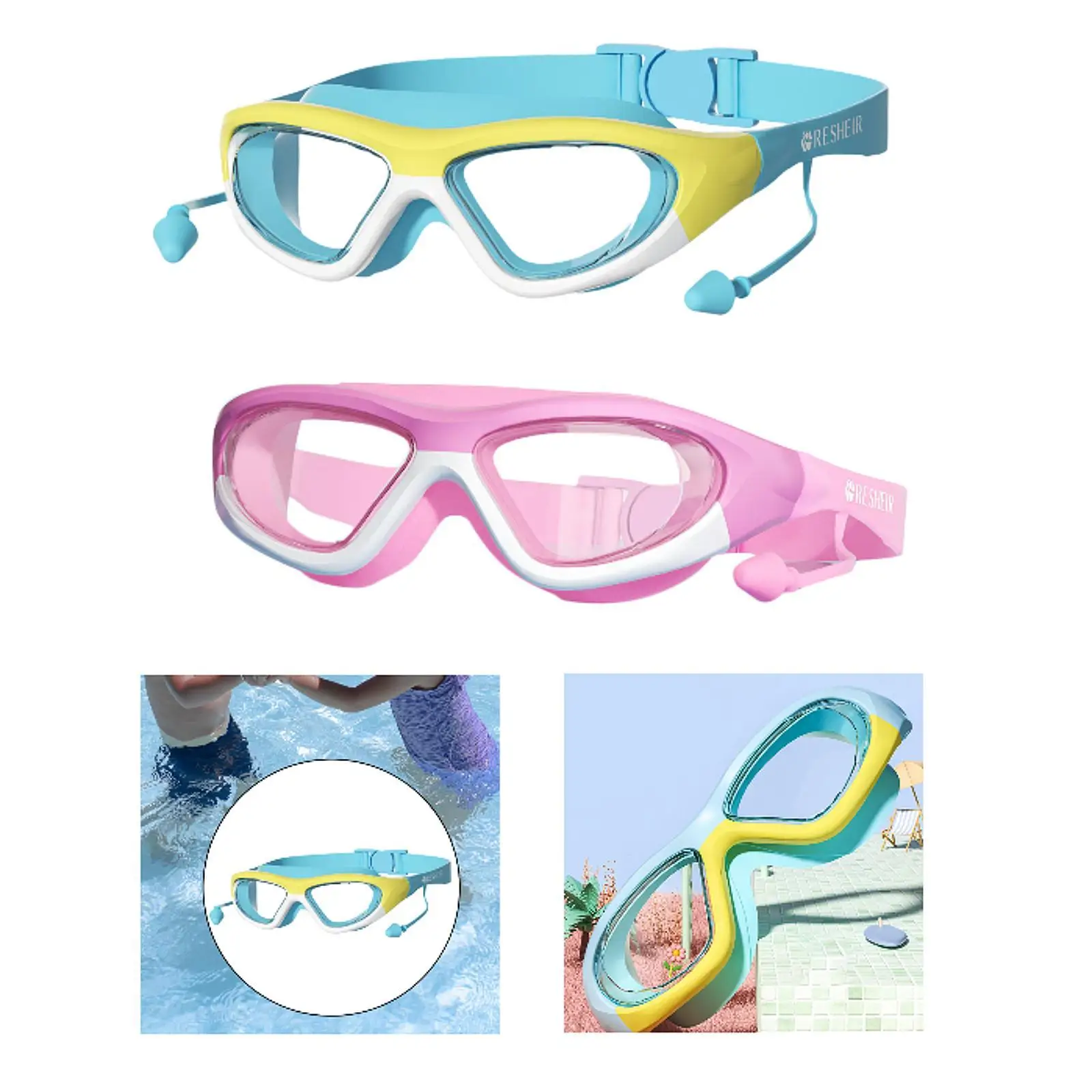 Kids Swim Goggles for Girls Boys Waterproof Clear Vision Adjustable Strap Soft Anti Fog Swimming Goggles for Swimming Pool Beach
Kids Swim Goggles for Girls Boys Waterproof Clear Vision Adjustable Strap Soft Anti Fog Swimming Goggles for Swimming Pool Beach