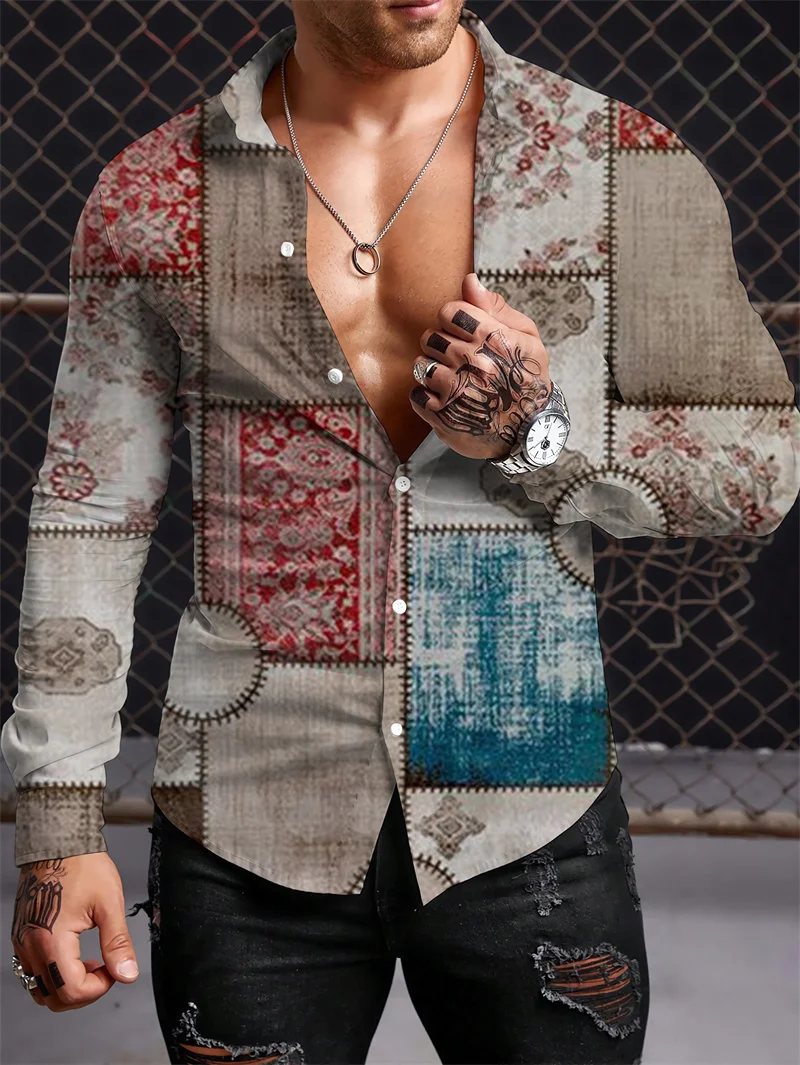 2023 Retro Men's Long Sleeve Shirt Pattern Polo Top Luxury Fashion Casual Apparel S-5XL
2023 Retro Men's Long Sleeve Shirt Pattern Polo Top Luxury Fashion Casual Apparel S-5XL