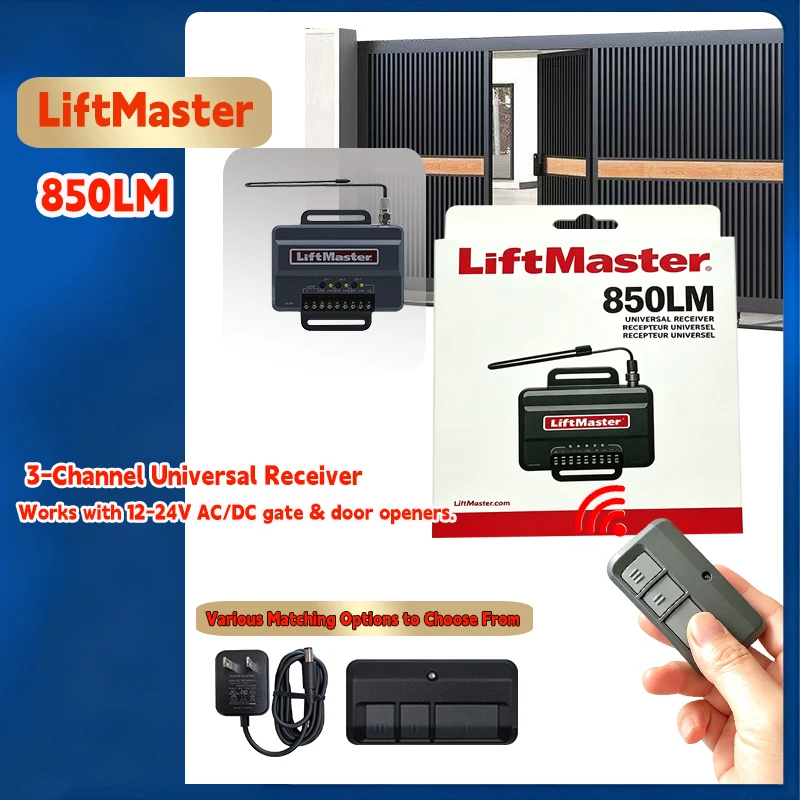 Universal Garage Door Receiver 850LM for Gate & Door Openers, Compatible with 811LM 893LM
Universal Garage Door Receiver 850LM for Gate & Door Openers, Compatible with 811LM 893LM