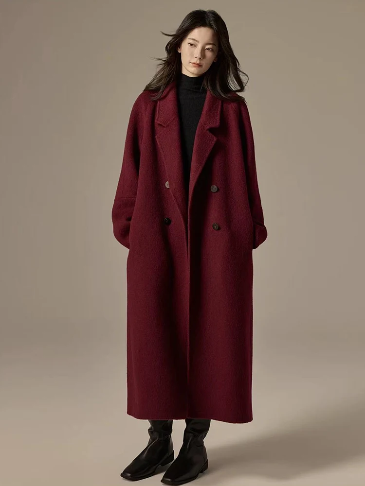 Vintage Faux Wool Coat Women Y2K Autumn Streetwear Loose Casual Midi Jacket Korean Elegant Office Ladies Blended Outwear New 
Vintage Faux Wool Coat Women Y2K Autumn Streetwear Loose Casual Midi Jacket Korean Elegant Office Ladies Blended Outwear New