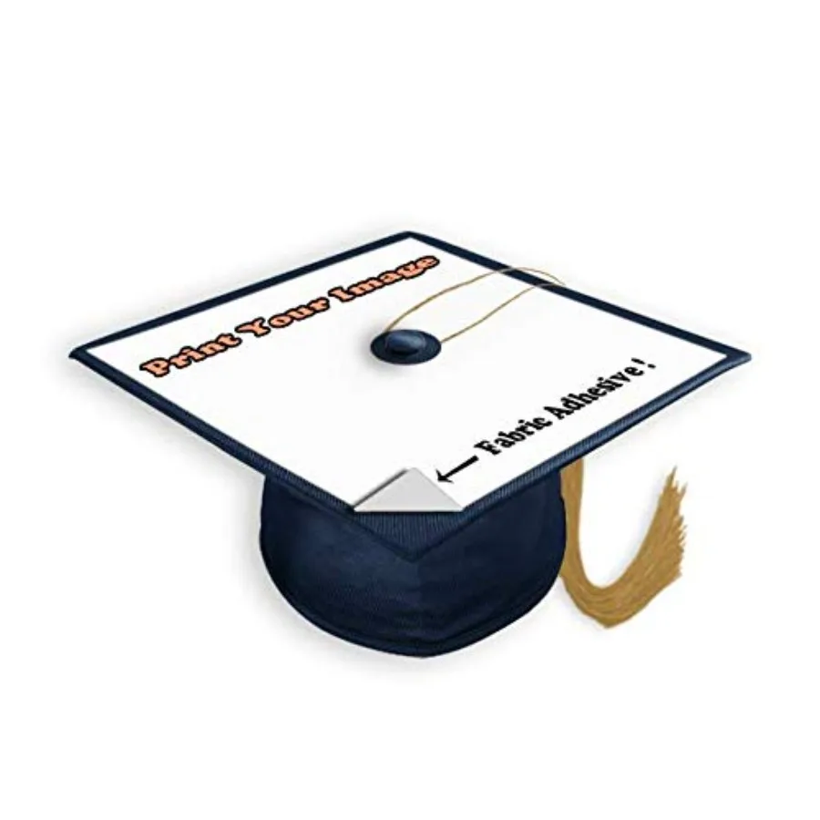Blank White Adhesive Grad Hat Topper Sticker - Easy to use Graduation Cap Decorations - Printable with Inkjet or Laser Printers
Blank White Adhesive Grad Hat Topper Sticker - Easy to use Graduation Cap Decorations - Printable with Inkjet or Laser Printers