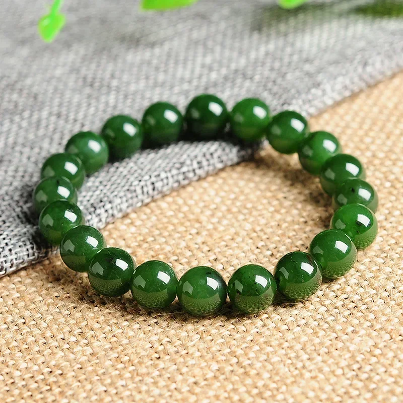 Genuine Natural Green Jade Bracelet Women Men Hetian Jades Round Stone Beads Beaded Bangles for Girlfriend Mom Gifts Jewelry
Genuine Natural Green Jade Bracelet Women Men Hetian Jades Round Stone Beads Beaded Bangles for Girlfriend Mom Gifts Jewelry