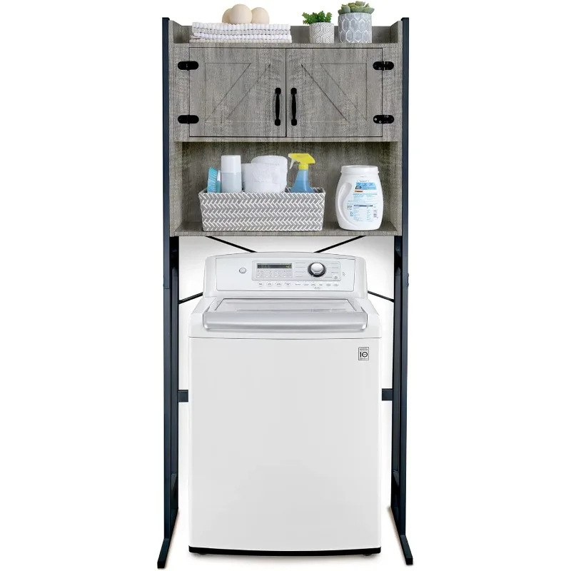 Washer or Over The Toilet Storage Cabinet W/Height Adjustable Shelf Laundry Room/Bathroom Organizer, 2-Door Freestanding Rack Sp
Washer or Over The Toilet Storage Cabinet W/Height Adjustable Shelf Laundry Room/Bathroom Organizer, 2-Door Freestanding Rack Sp