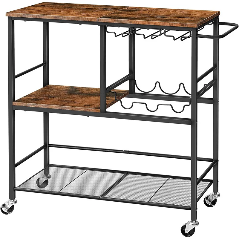 Amazon Cross-Border Home Bar Cart 29.5-inch Wheeled 3-Tier Service Cart with Wine Rack and Glass
Amazon Cross-Border Home Bar Cart 29.5-inch Wheeled 3-Tier Service Cart with Wine Rack and Glass