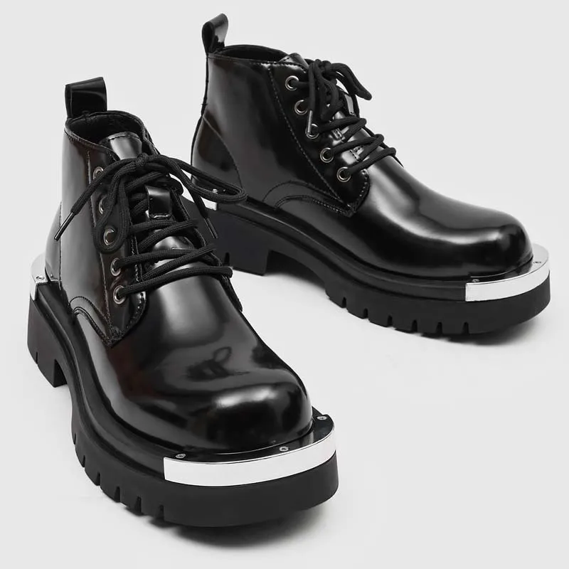 High Quality British Style Derby Man Boots High-end High-top Tooling Shoes for Men Platform Locomotive Knight Boots Botas Hombre
High Quality British Style Derby Man Boots High-end High-top Tooling Shoes for Men Platform Locomotive Knight Boots Botas Hombre