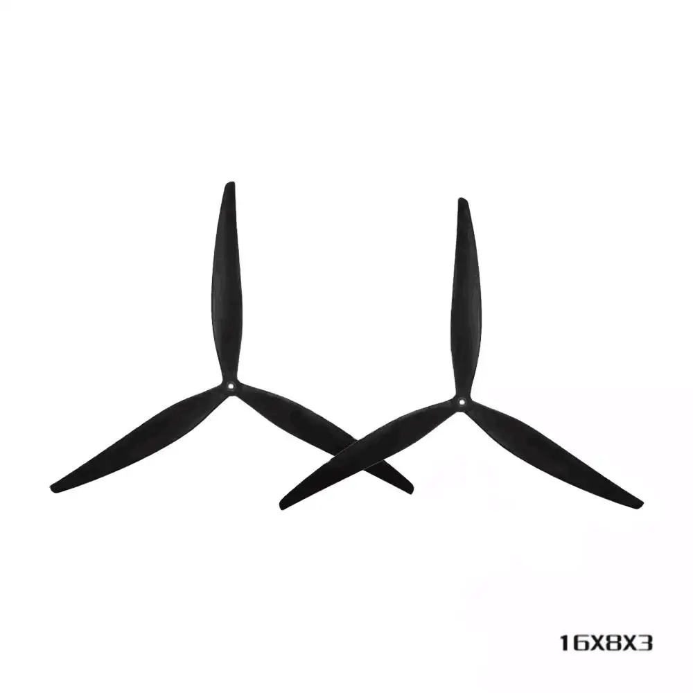 HQProp 16X8X3 (2CW+2CCW) Black-Glass Fiber Reinforced Nylon for Long Range 16inch Propeller for RC FPV Racing Drone Hexacopter
HQProp 16X8X3 (2CW+2CCW) Black-Glass Fiber Reinforced Nylon for Long Range 16inch Propeller for RC FPV Racing Drone Hexacopter