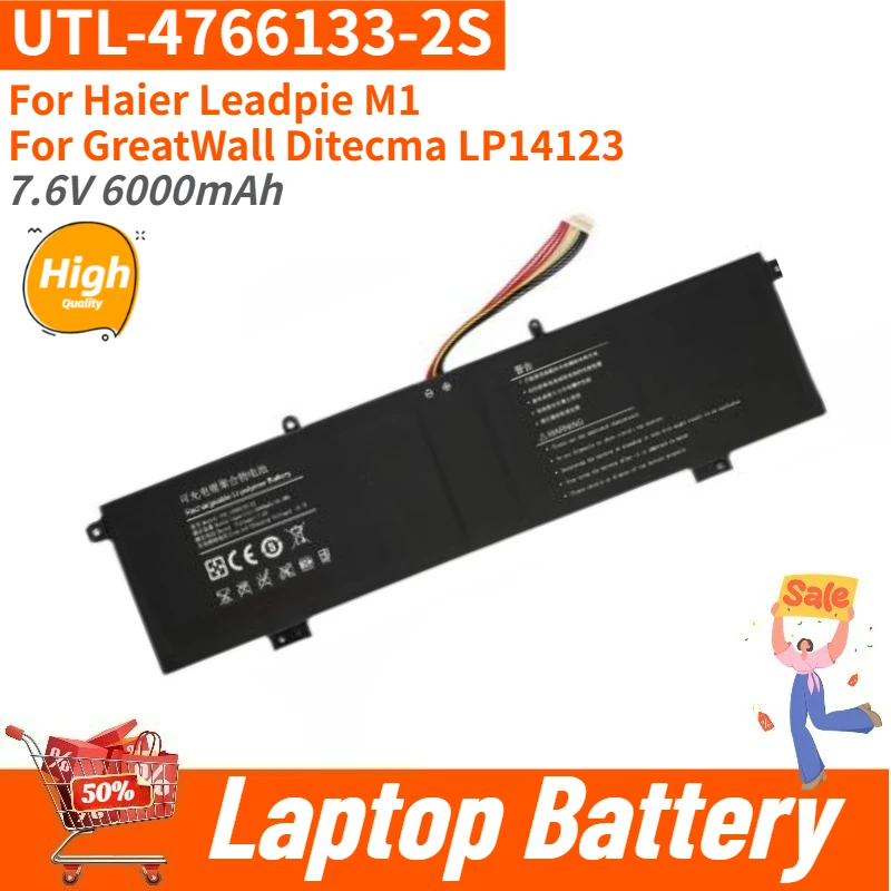 UTL-4766133-2S High Quality Laptop Battery 7.6V 6000mAh For Haier Leadpie M1 For GreatWall Ditecma LP14123 Brand New
UTL-4766133-2S High Quality Laptop Battery 7.6V 6000mAh For Haier Leadpie M1 For GreatWall Ditecma LP14123 Brand New