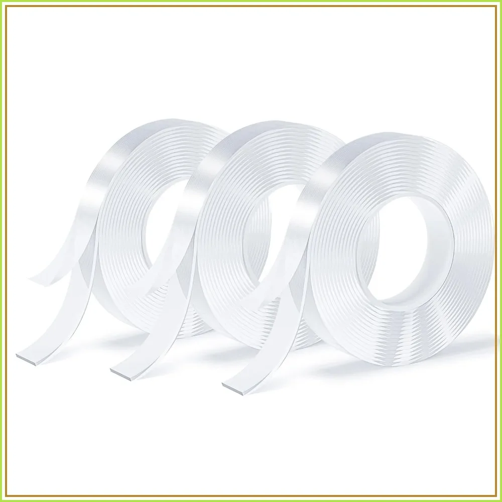 3 Rolls Nano Tape, Transparent, Removable, Washable, Reusable, 9.85ft/Roll, for Carpets, Photo Walls
3 Rolls Nano Tape, Transparent, Removable, Washable, Reusable, 9.85ft/Roll, for Carpets, Photo Walls