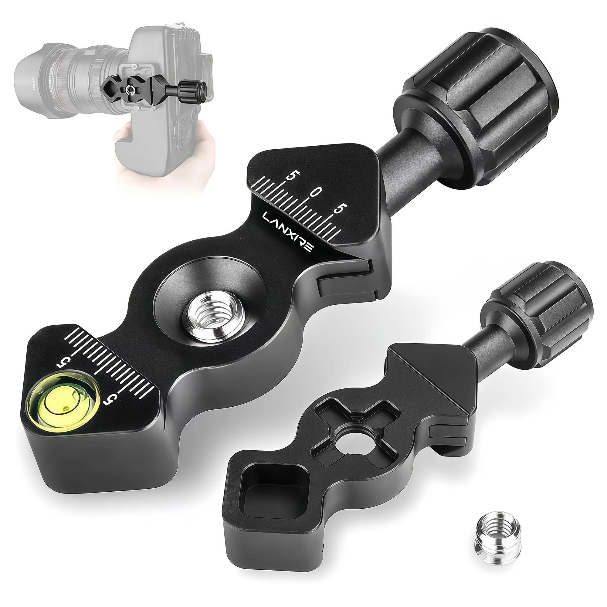 Lanxire Mini Fish Bone Style Quick Release Clamp with 3/8"-1/4" Screw Adapter for Tripod Head Compatible with Arca Style Plate
Lanxire Mini Fish Bone Style Quick Release Clamp with 3/8"-1/4" Screw Adapter for Tripod Head Compatible with Arca Style Plate